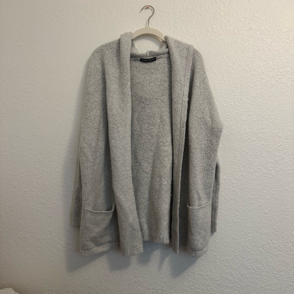 Brandy Melville slouchy Gray Cardigan Sweater